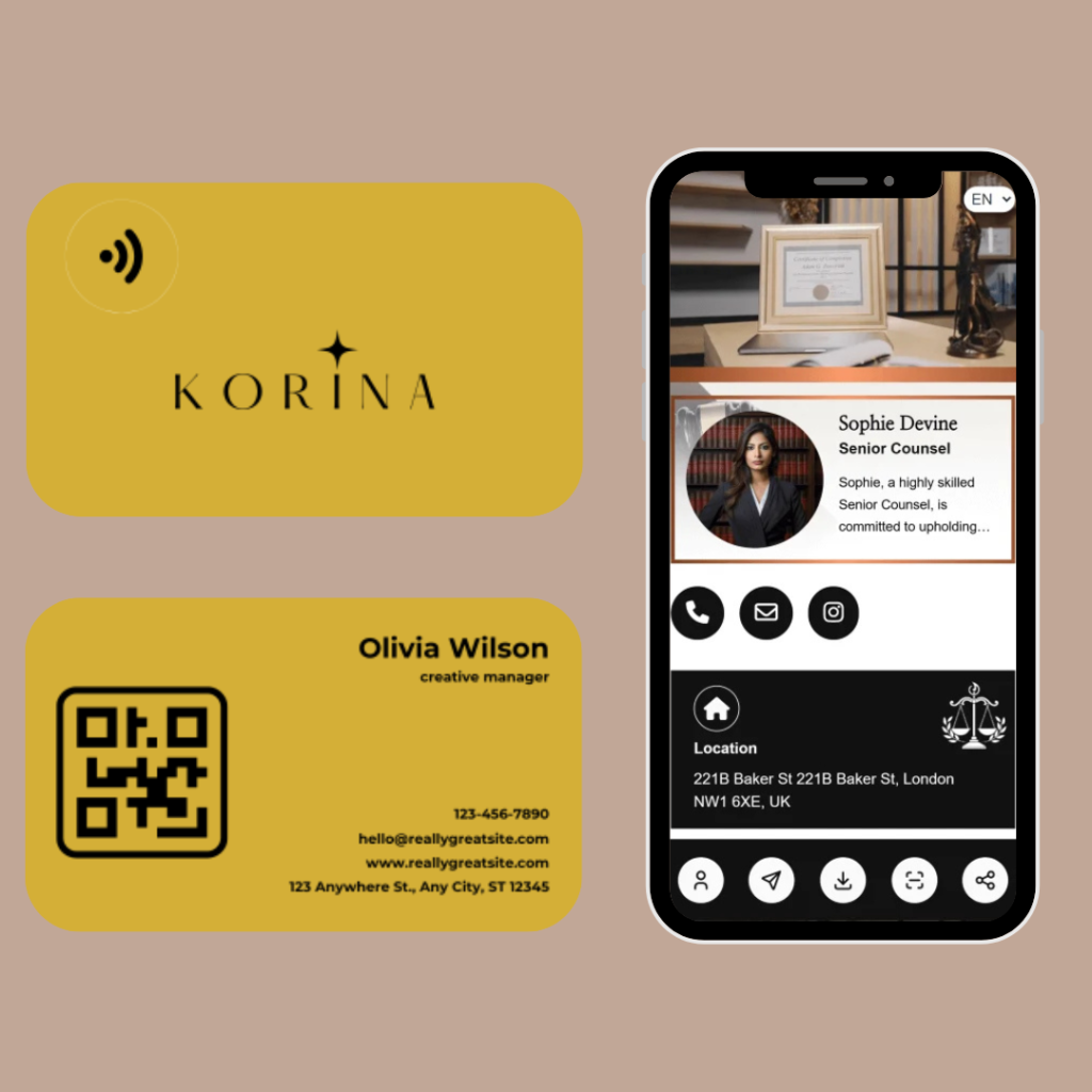 gold metal nfc business card
