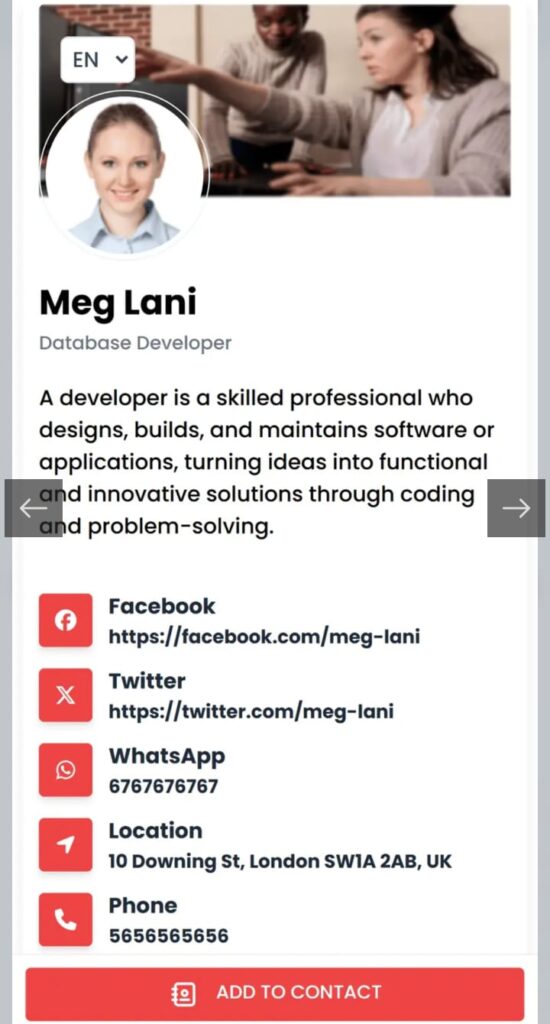 digital vcard