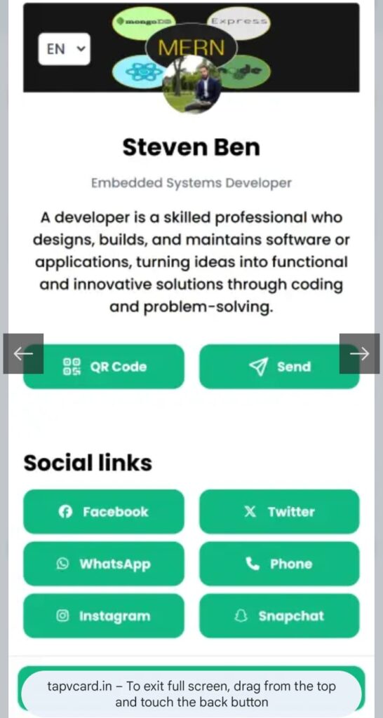 digital vCard