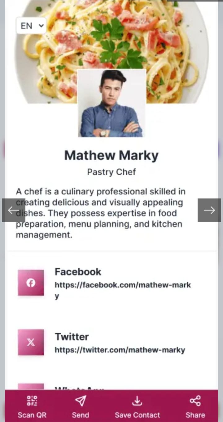 digital visiting card